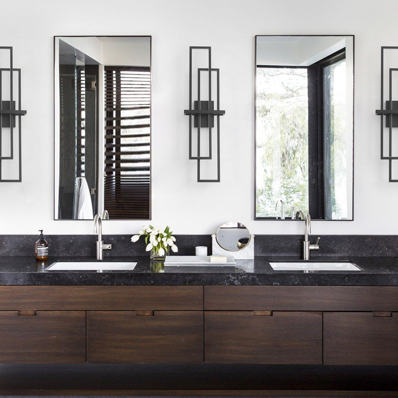 24" Modern LED integrated Wall Sconces 3000 K Warm Light Dimmable Black