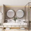 Armoire de rangement de 31,5 po avec miroir et tablettes réglables en métal noir mat