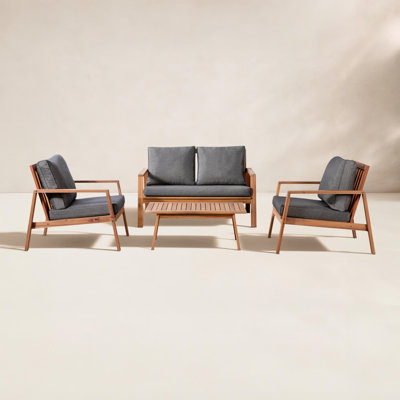 Davies 4-Person Acacia Patio Seating Group