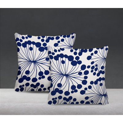 Floral Outdoor Reversible Throw Pillow