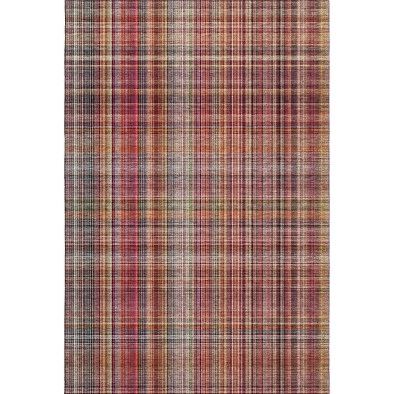 Cerrito AMF541 Premium Machine Washable Red Area Rug, Rectangle 5 pi x 7 pi 6 po