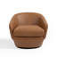 Fauteuil demi-tonneau pivotant en similicuir Aunna-107097249