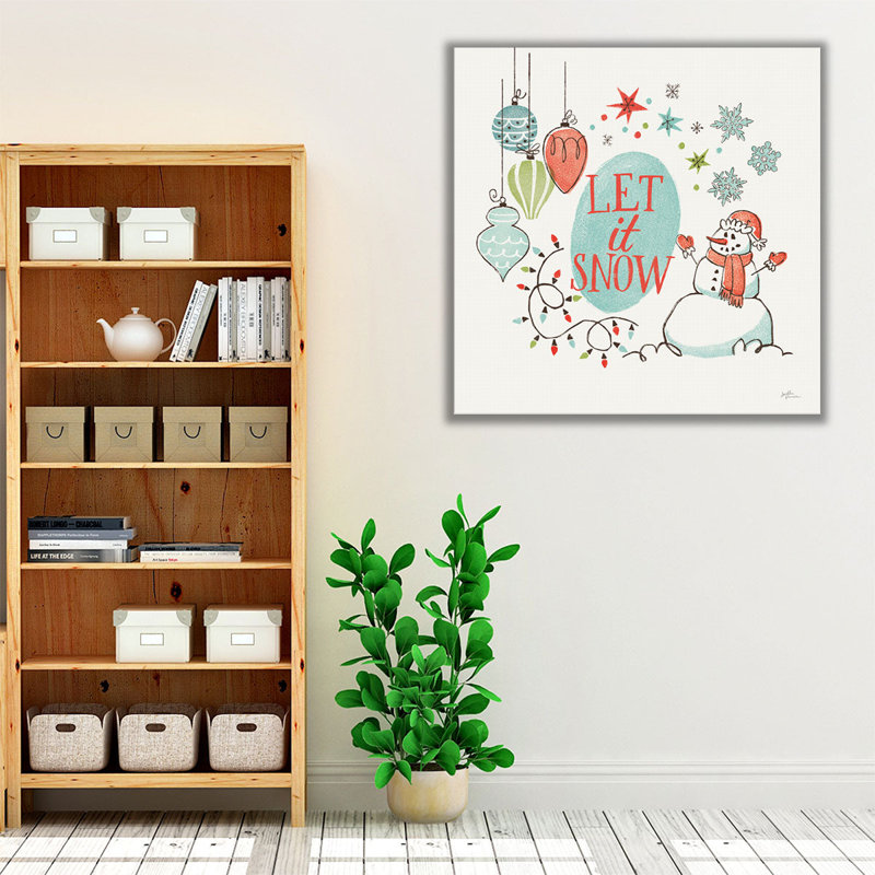 Retro Christmas V - reproduction d'art sur toile, H 20 po x l 20 po