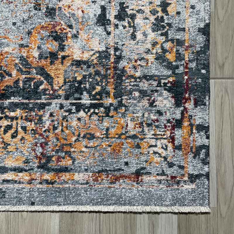 Tapis rectangulaire Yanne avec envers antidérapant, Rectangle 5 pi 3 po x 8 pi 3 po