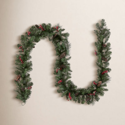 National Tree Company Crestwood 10" Pre-Lit Garland