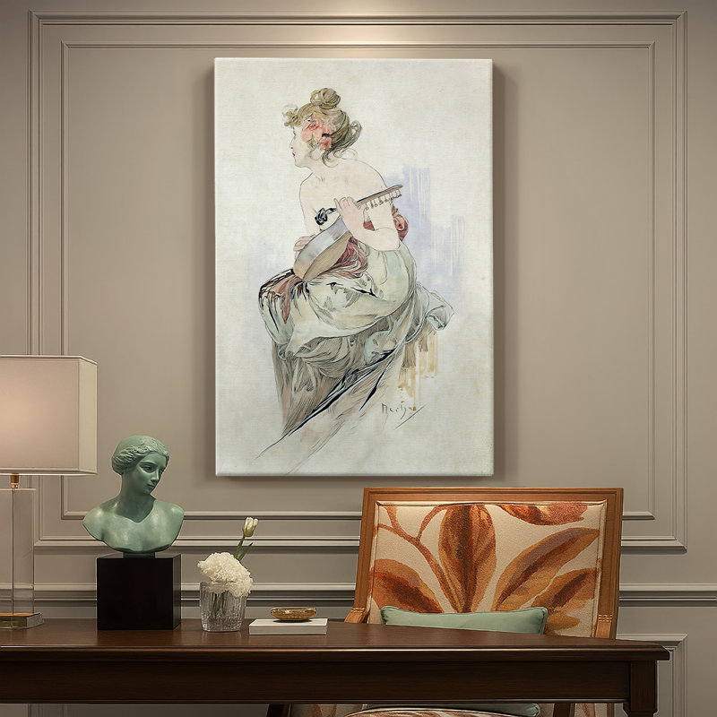 From the Frontispiece of Le Pater -Gallery Wrapped Canvas by Alphonse Mucha, 24x36