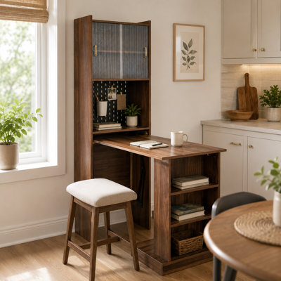 Modern Extendable Desk Bookshelf