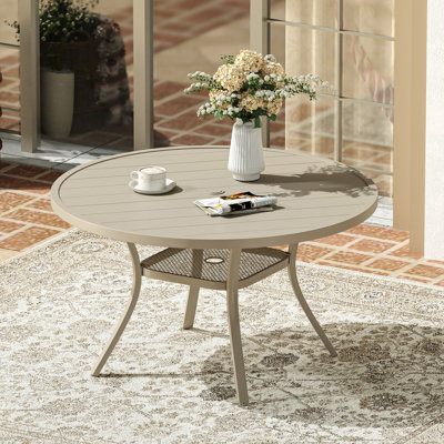 Calva Round Steel Outdoor Dining Table