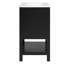 Meuble-lavabo 24 po avec structure ouverte au dos et tablette réglable-129036932