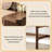 47.24"Nordic minimalist brown solid wood dressing table