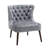 Kaleesi Velvet Slipper Chair with Rubberwood Legs-240520318