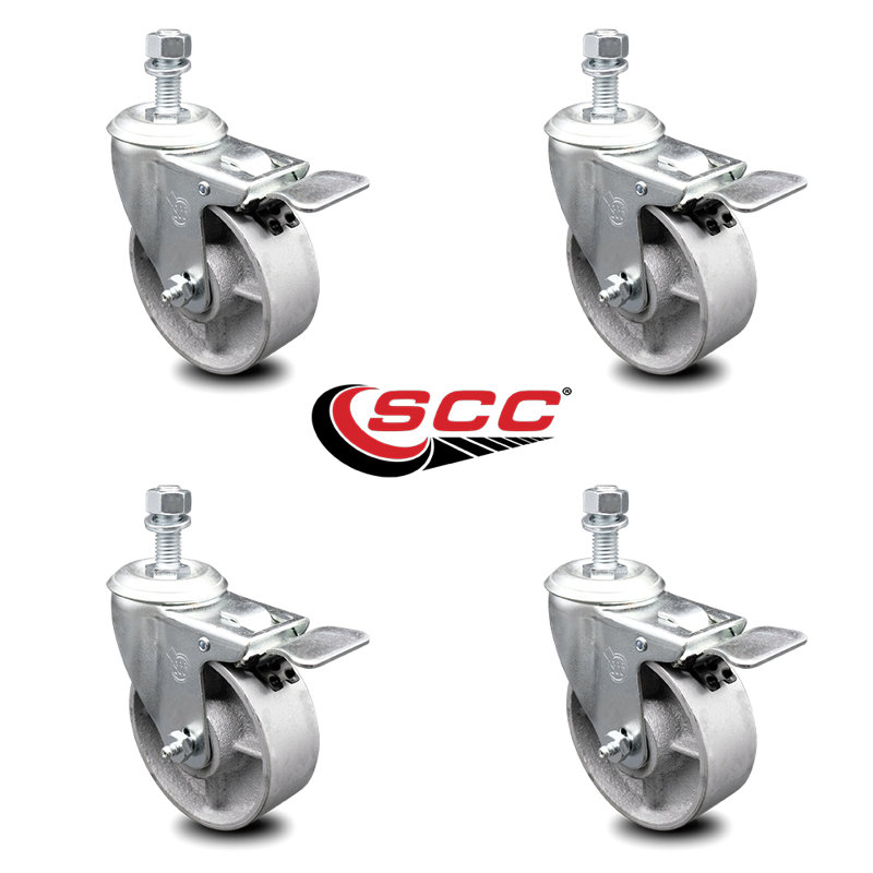 Ensemble de roulettes TS avec ensemble RB 4 avec roue de 4 po et tige 3/8 po
