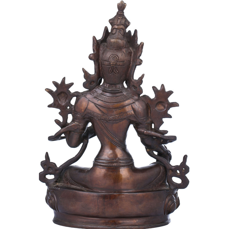Statue de divinité bouddhiste tibétaine, Brun