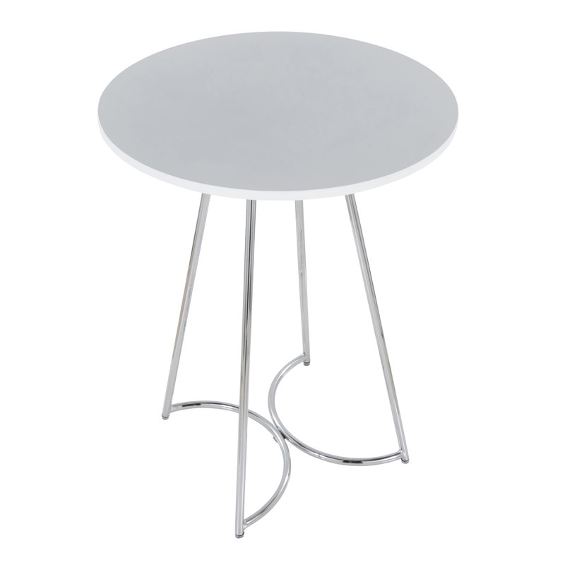 Ramaj Counter Table, White, Chrome