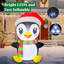Pingouin gonflable de Noël 5 pi avec chapeau à lumières DEL intégrées
