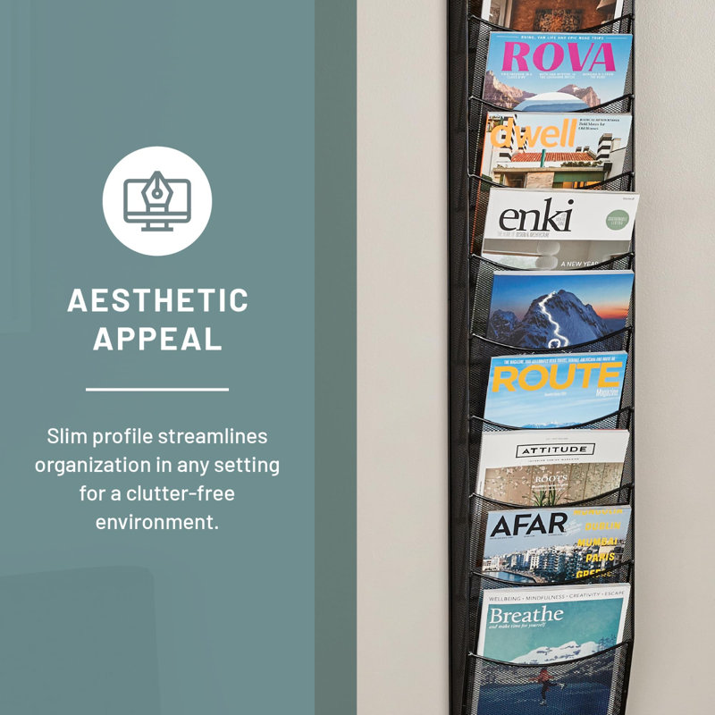 Mesh Literature Rack, 10 Compartments
