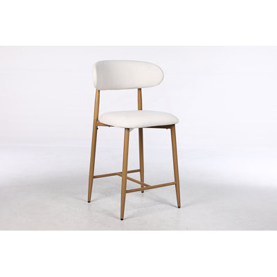 Set of 2 Counter Height Bar Stools, Upholstered Counter Stools