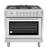 Cosmo 36 in. Stellar Collection 4.4 cu. ft. Dual Fuel Range, 5 Sealed Burners, 8 Function Convection Oven in Stainless Steel