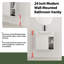 Ensemble de meuble-lavabo simple 24 po avec plateau en céramique Wystan-723046974-723046975