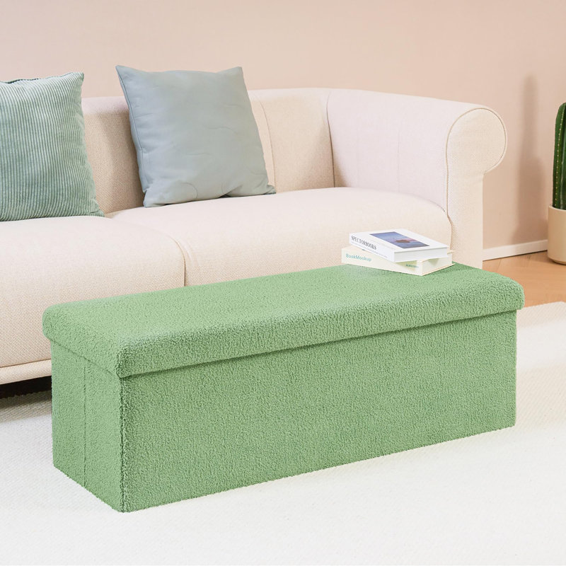 Storage Ottoman Bench, Green