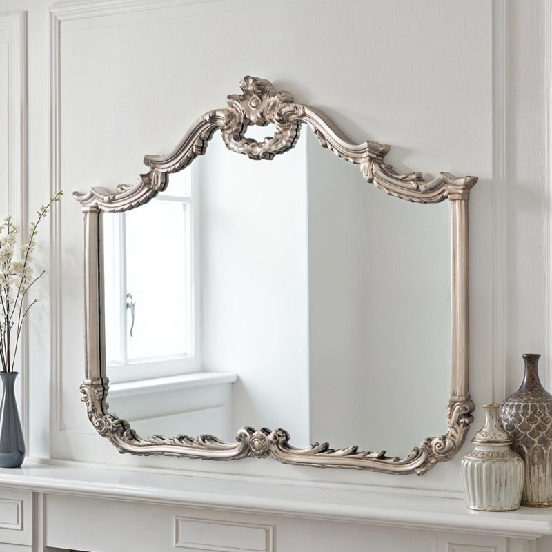 Christopherso Traditional Accent Landscape Mirror, Silver
