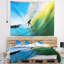 Photographie surfer battant green waves tapisserie-28485705