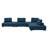 Modway Saunter, 4-Piece Sectional Sofa, Light Gray-2064819781