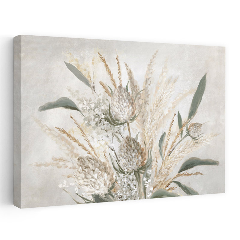 Juno, délicat, art floral de paysage biologique serein, H 32 po x l 48 po