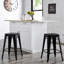 Tabourets de bar en métal de style industriel (sans dossier) (de 2), siège de 30 po, noir mat, rétro et robuste pour bar de cuisine, look américain, cuisine idéale pour la maison,