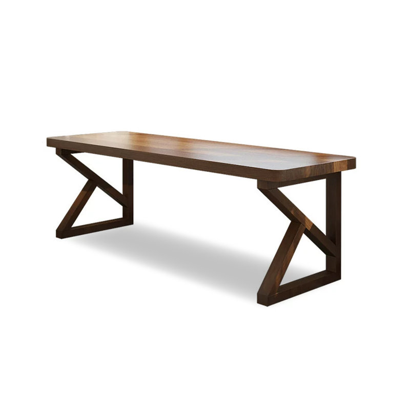 Bureau d'écriture en bois massif avec tiroirs, H 29,53 po x l 70,87 po x P 27,56 po