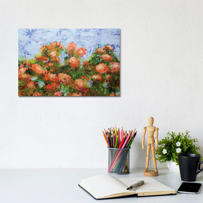 Red Ribbon Roses by Allan Friedlander - Wrapped Canvas Print
