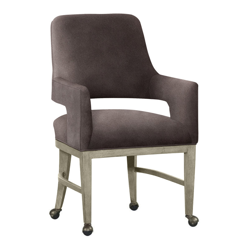 Josie 19.5'' H Upholstered Beech Armchair, Almond Buff, 9953 Mink