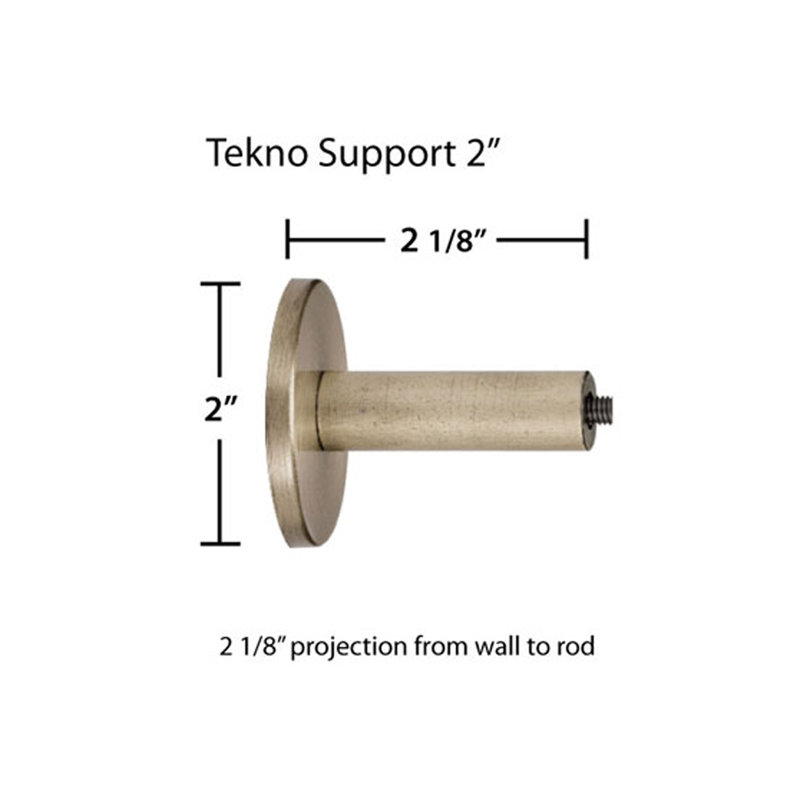 Applique Single Curtain Rod, Bronze, 1" H x 72" W x 3.36" D"