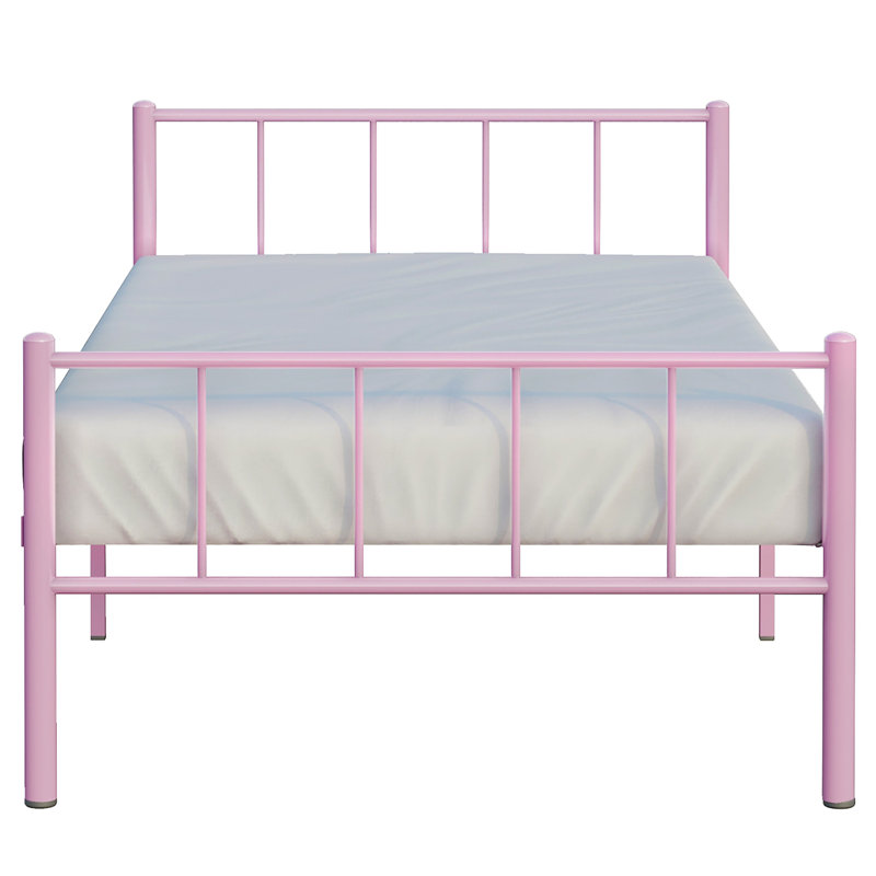 Lit simple en métal Austin, Rose