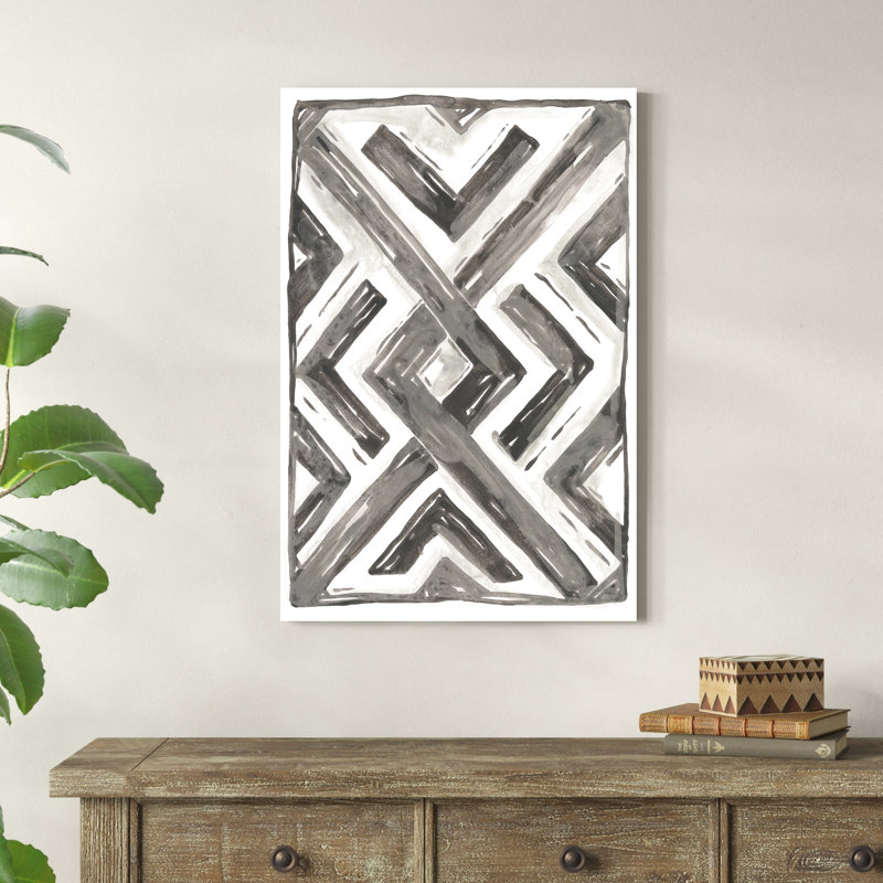 Tribal géométrique I, H 36 po x l 24 po x P 1,25 po