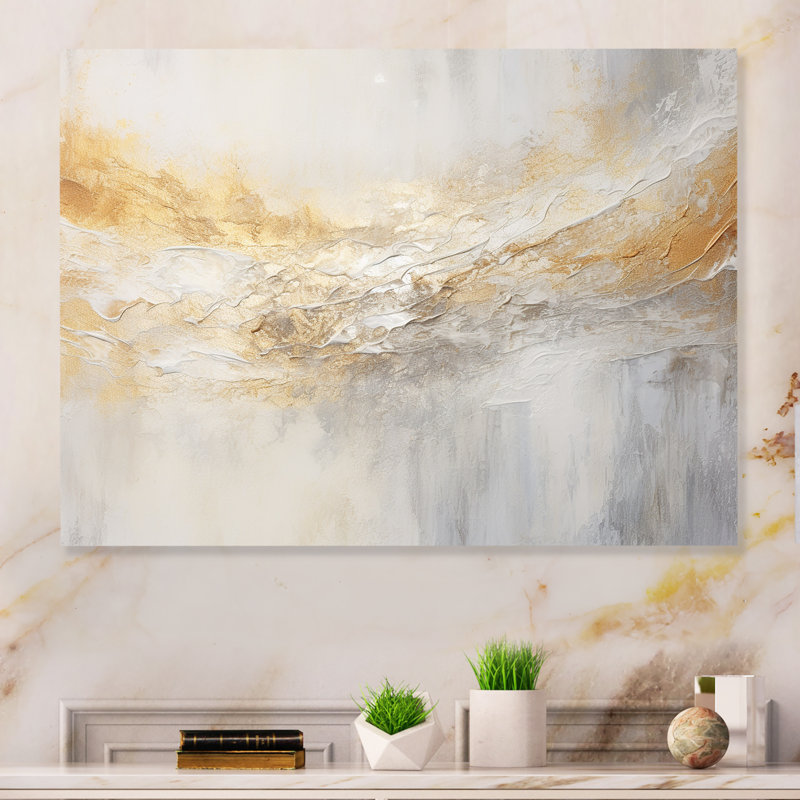 «Abstract Music Note Silver Grace I» sur, H 12 po x l 20 po x P 1 po