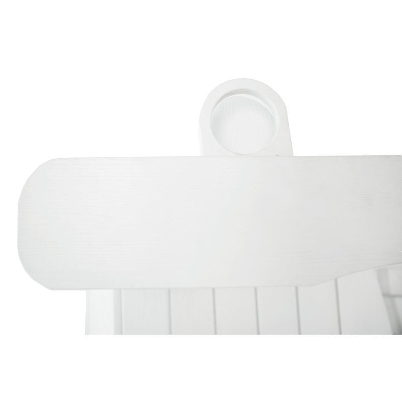 Set of 2 White HDPE Adirondack Chairs with Arms