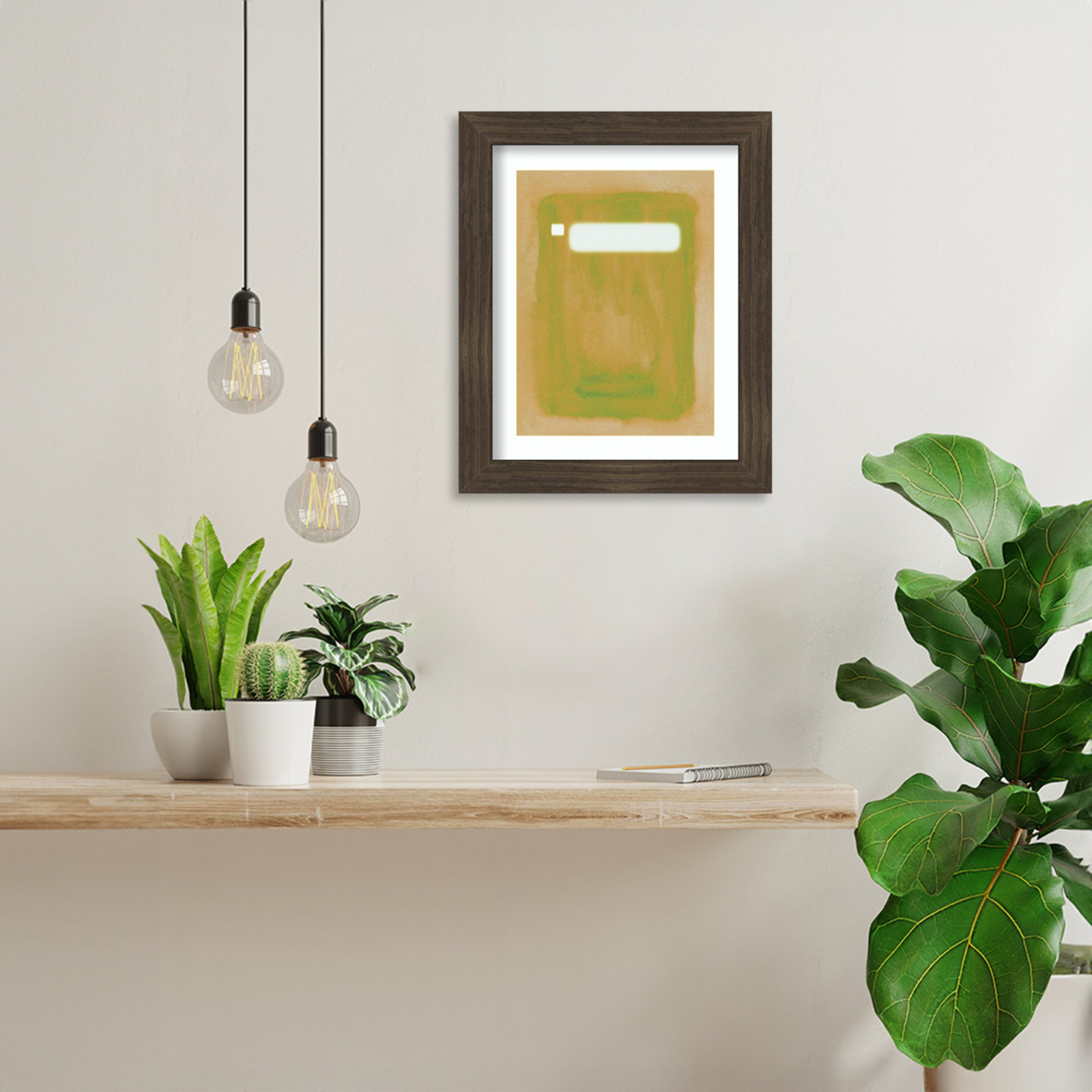 Focal Point II Print by Melissa Wang, 14" H x 12" W, Dark Brown