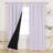 Deconovo 100 Percent Blackout with Liner Rod Pocket Curtain Panel Pair-75196923-75196905
