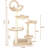 Transformable 57'' Cat Tree, Modern Wood Cat Tower for Large Cats with Scratching Posts