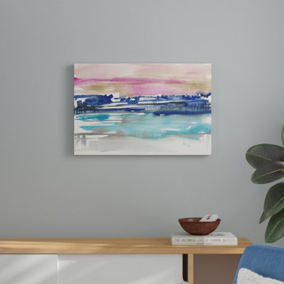 Indigo Sunset I by Jennifer Goldberger - Painting Print