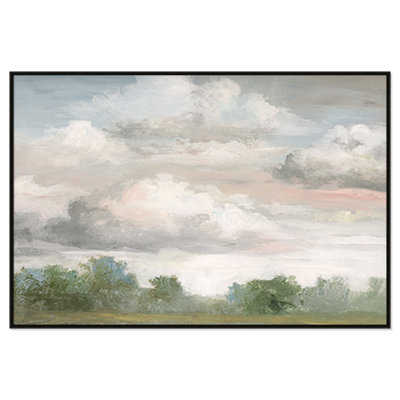 Pastel Morning Sky Framed On Canvas by Nan Print