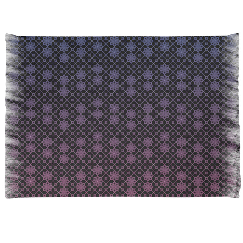 Tapis noir/rose de treillis dégradé Mcguigan, Non