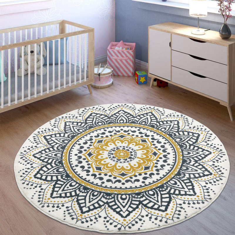 Tapis rond lavable rond antidérapant, Rond 48 po x 48 po