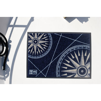 Northwind Non-Slip Solid Color and Geometric Doormat