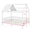 Lit en bois avec clôture, aucun sommier requis, double