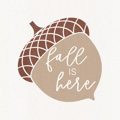 Fall Is Here Acorn 2 - Wrapped Canvas Print