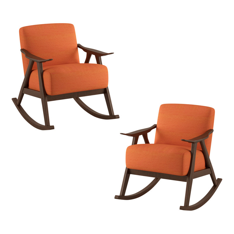 Chaise berçante Currelly, 100% polyester orange