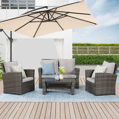 Parasol carré en porte-à-faux 8,2 pi x 8,2 pi Rudette