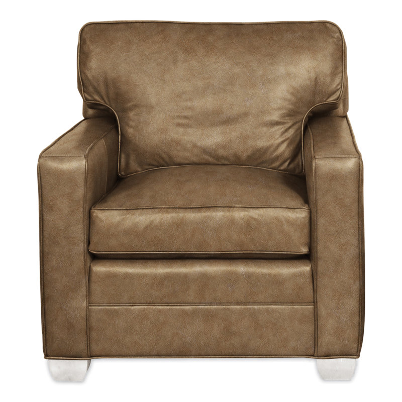 Chaise Hillcrest 37 ", Cuir véritable champignon distinct, Casablanca